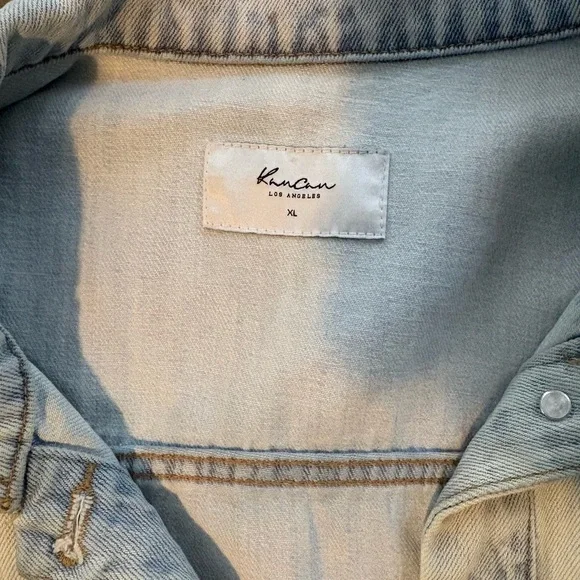 KanCan Light Cropped Denim Jacket - Picture 3 of 3